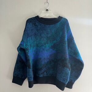 Far Horizons Australian Wool Coogi Style 3D Knit Sweater Mens Large Biggie 90's